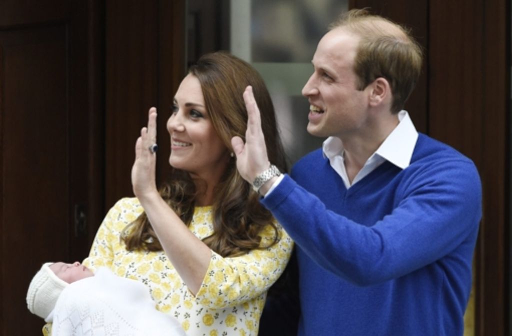 Herzogin Kate und Prinz William mit Baby Charlotte Foto: dpa