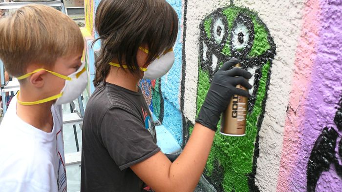 Balinger Jugendliche lassen Graffiti-Kunstwerk entstehen – aber nicht für die Ewigkeit