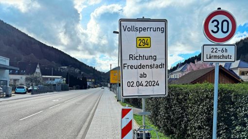Ab dem 2. April brauchen Autofahrer und andere Verkehrsteilnehmer deutlich mehr Zeit für die Fahrt von Calmbach in Richtung Freudenstadt. Foto: Bernd Mutschler