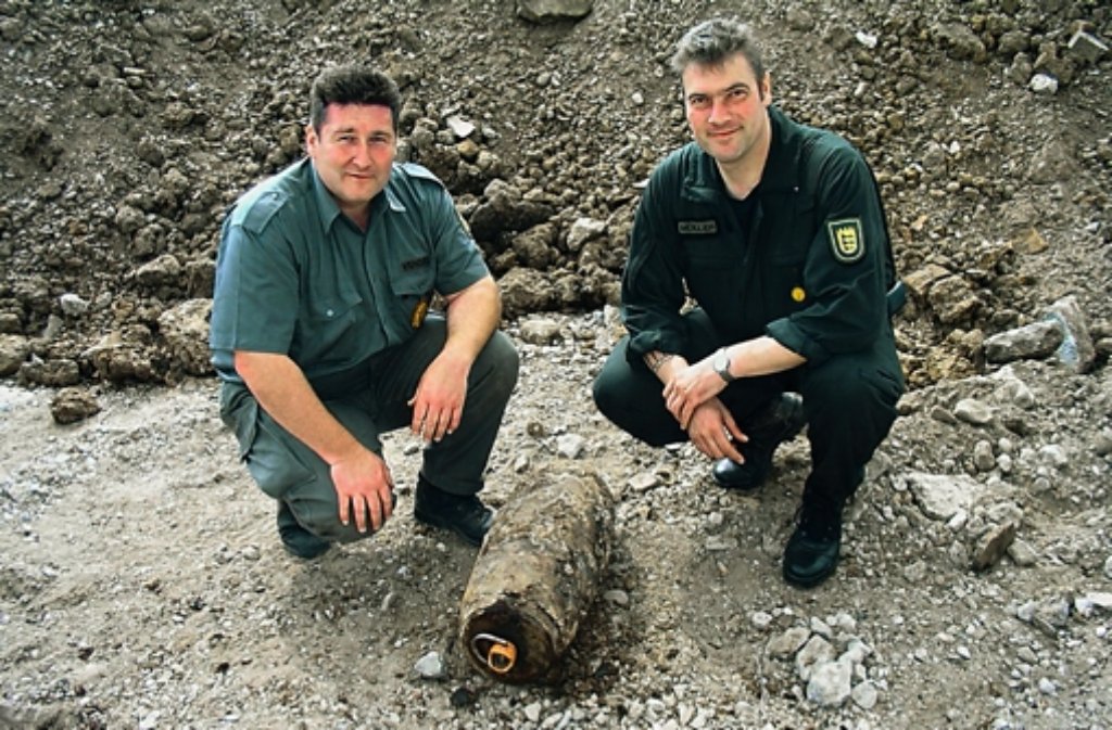 ...entschärfte am 14. März in Asperg zusammen mit seinem Kollegen Ralf Vendel eine 250-Kilo-Bombe.