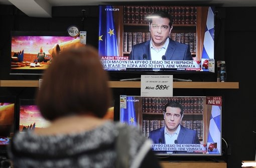 Der griechische Premier Alexis Tsipras hat sich am Mittwoch in einer Fernsehansprache an das Volk gewandt. Foto: dpa