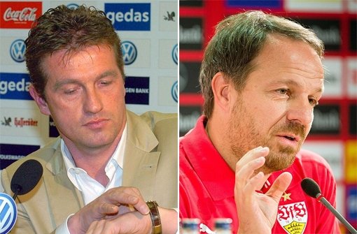 Sport1-Experte Thomas Strunz (links) hat Kritik am System von VfB-Coach Alexander Zorniger geübt. Foto: dpa/DU-Montage