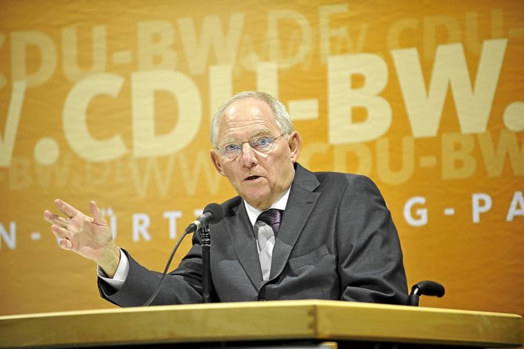 Bundesfinanzminister Wolfgang Schäuble gestern Abend in Donaueschingen. Foto: Sigwart