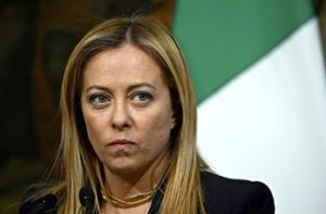 Die italienische Postfaschistin Giorgia Meloni gilt inzwischen als der Star unter den extremen Rechten in Europa. Foto: AFP/FILIPPO MONTEFORTE
