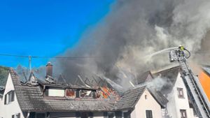 Sechs Wohngebäude stehen in Flammen