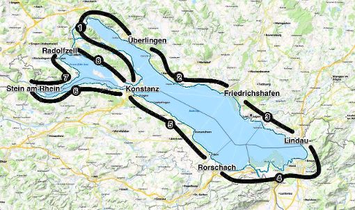 Für Sören Herl geht es in acht Etappen einmal rund um den Bodensee. Foto: Herl Foto: Schwarzwälder-Bote