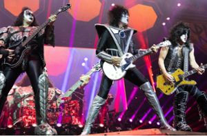 Kiss bei ihrem letzten Konzert in Deutschland in der Kölner Lanxess-Arena. Foto: dpa/Thomas Banneyer