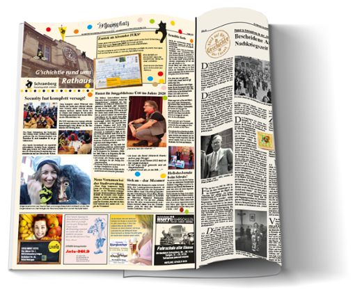 Gschichten und Anekdoten auf zwölf Seiten: Das bietet auch im Corona-Jahr das Narrenblättle D’Hoorig Katz. Foto: © BQ-Studio.ru – stock.adobe.com / Montage: Kleinau