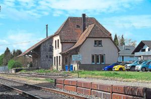Blick auf den Schömberger Bahnhof Foto: Visel