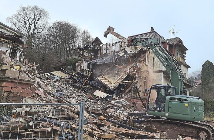 Hauseinsturz in Bad Wildbad: Ehemaliges Hotel am Kurgarten wird nun ganz abgerissen