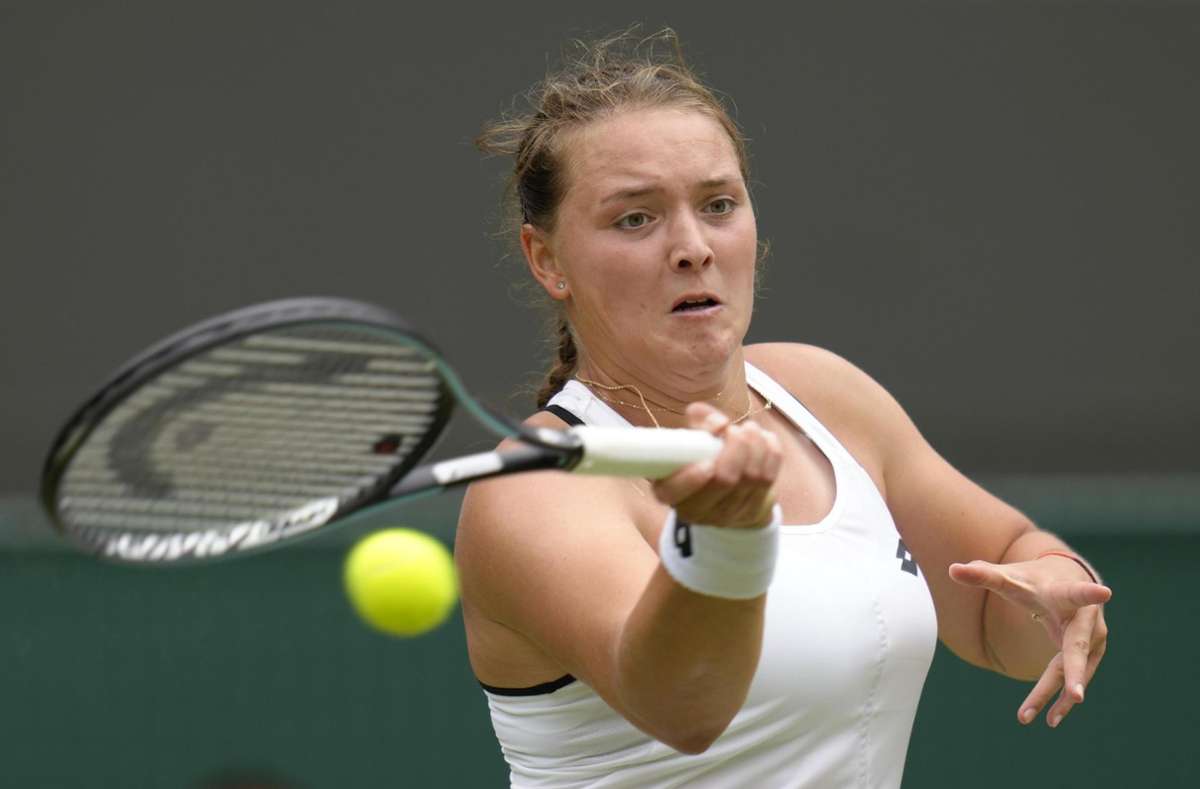Jule Niemeier in Action: In Wimbledon verlor sie knapp gegen Tatjana Maria im Viertelfinale. In Bildechingen war sie 2018 am Start. Und scheiterte im Achtelfinale.