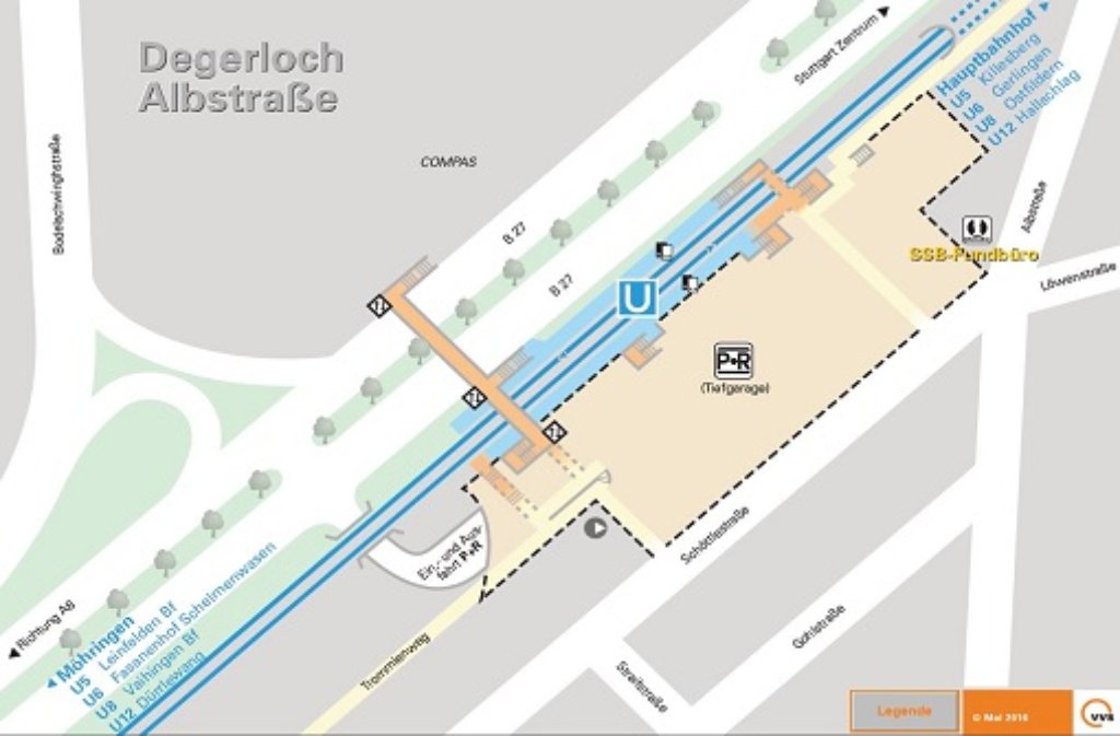 Degerloch, AlbstraßePlätze: 450durchschnittliche Auslastung: 85%Parkgebühr pro Tag: 8,00 Euro