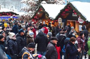 So sah es 2017 aus. Zahlreiche Besucher vergnügen sich im Weihnachtsdorf. Foto: Sprich