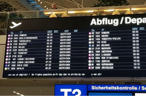 Am Stuttgarter Flughafen wird – wie zuletzt am 27. März – wieder gestreikt. Foto: SDMG/SDMG