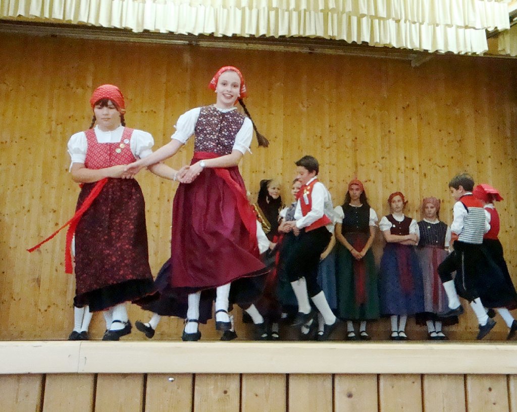 Die Kinder- und Jugendgruppe tanzt Foto: Aulich Foto: Schwarzwälder-Bote