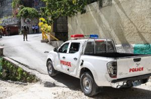 Die haitianische Polizei ermittelt nach der Ermordung von Jovenel Moïse. Foto: AFP/VALERIE BAERISWYL
