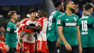 Der VfB Stuttgart war in München chancenlos. Foto: AFP/MICHAELA REHLE