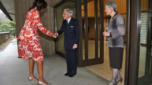 First Lady trifft das japanisches Kaiserpaar