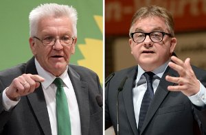 Der baden-württembergische Ministerpräsident Winfried Kretschmann (links) und CDU-Spitzenkandidat Guido Wolf. Foto: dpa