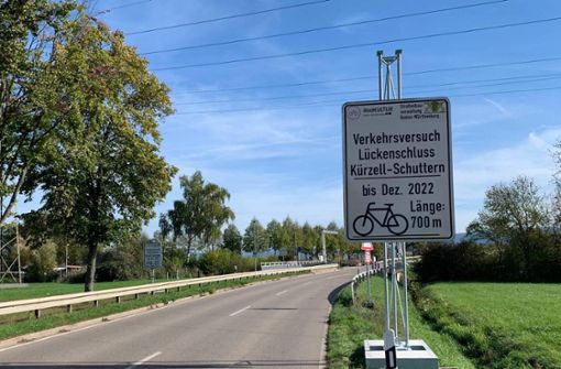 Aufgrund von Nachbesserungsarbeiten beim Verkehrsversuch zwischen Kürzell und Schuttern muss die Landesstraße 118 am Dienstagnachmittag gesperrt werden. Foto: RP