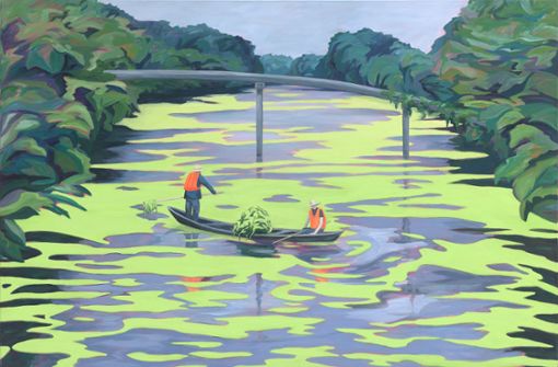 Seen- und Flußlandschaften haben es der  Künstlerin Sylvia Seelmann angetan, deren Arbeiten derzeit in der Galerie Z ausgestellt sind. Foto: Galerie Z/Sylvia Seelmann
