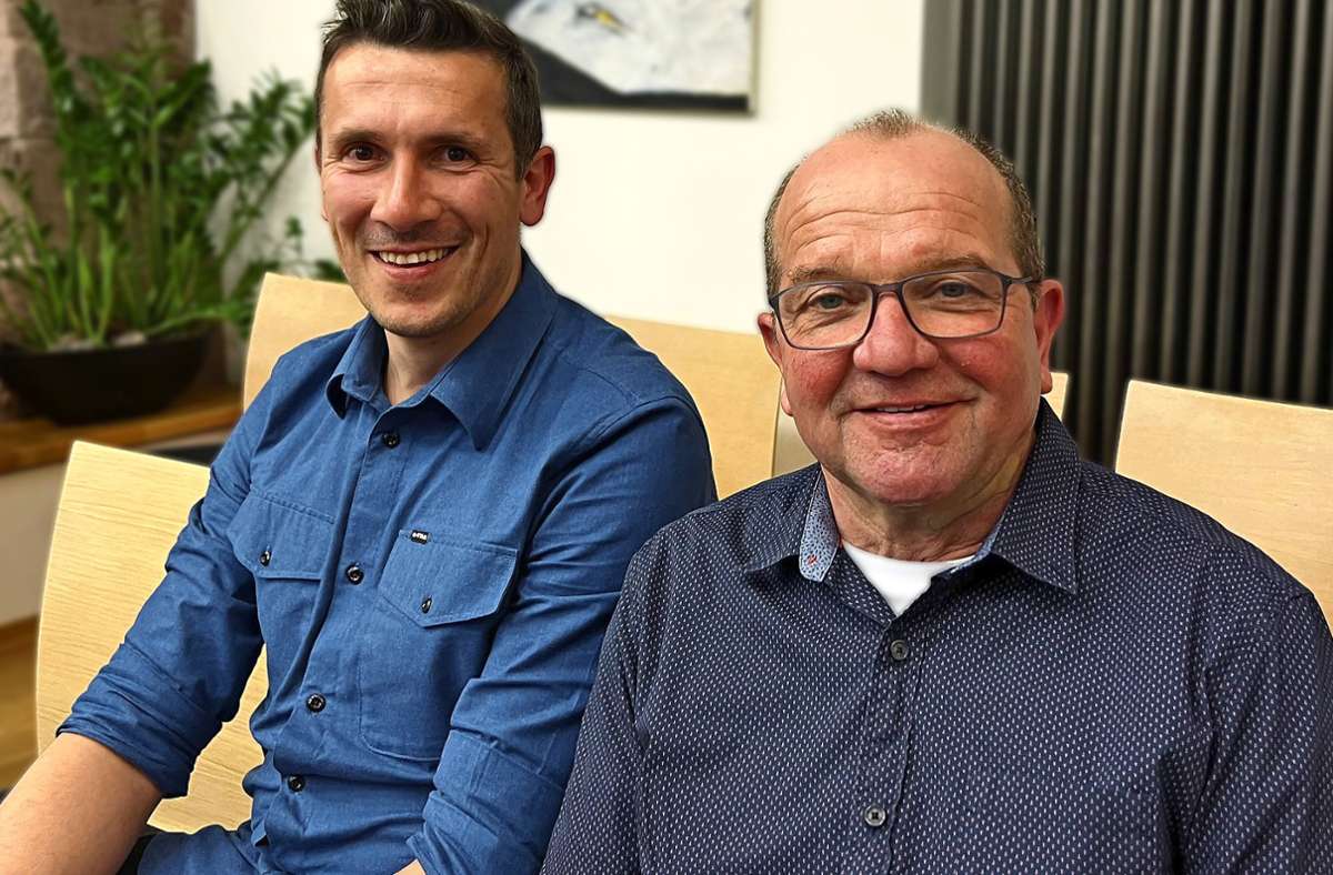 Christoph Lochner (links) wird zum Jahreswechsel die Nachfolge des langjährigen Wildberger Wassermeisters Werner Schanz antreten. Foto: Uwe Priestersbach