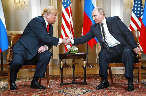 Ex-US-Präsident Donald Trump  traf Putin 2018 in Finnland Foto: dpa/Pablo Martinez Monsivais