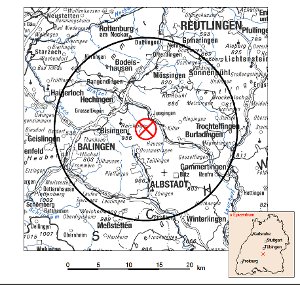 Sieben Kilometer unter den Wäldern im Killertal lag das Epizentrum des Erdbebens am Mittwoch. Foto: Landesamt für Geologie Freiburg