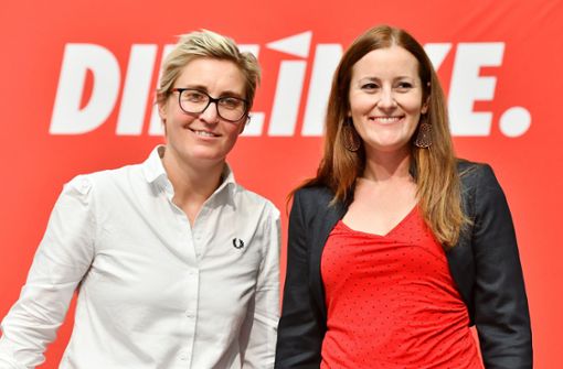 Susanne Hennig-Wellsow (links) und Janine Wissler sind die neuen Bundesvorsitzenden der Linkspartei. Foto: dpa/Frank  May