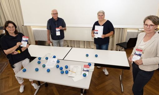 Anja Rudolf, Gerhard Winkler, Iris Wößner und Silvia Gmelin (von links) wollen Politik verständlich vermitteln. Foto: Nädele