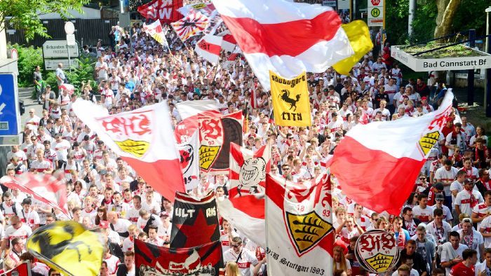 Zum ersten VfB-Heimspiel wird Cannstatt weiß-rot