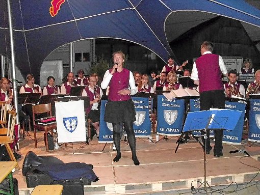 Die Lauchertmusikanten wechselten sich bei ihrem Sommerest auf der  Bühne mit den Musikern des Musikvereins Langenenslingen ab. Foto: Barth Foto: Schwarzwälder-Bote