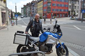 Christian Oser ist gerne mit seinen Motorradkumpels unterwegs. Foto: Cools Foto: Schwarzwälder Bote