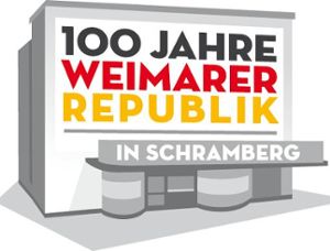 Das Logo zu 100 Jahre Weimarer Republik in Schramberg mit dem Lichtspielhaus. Foto: Schwarzwälder Bote