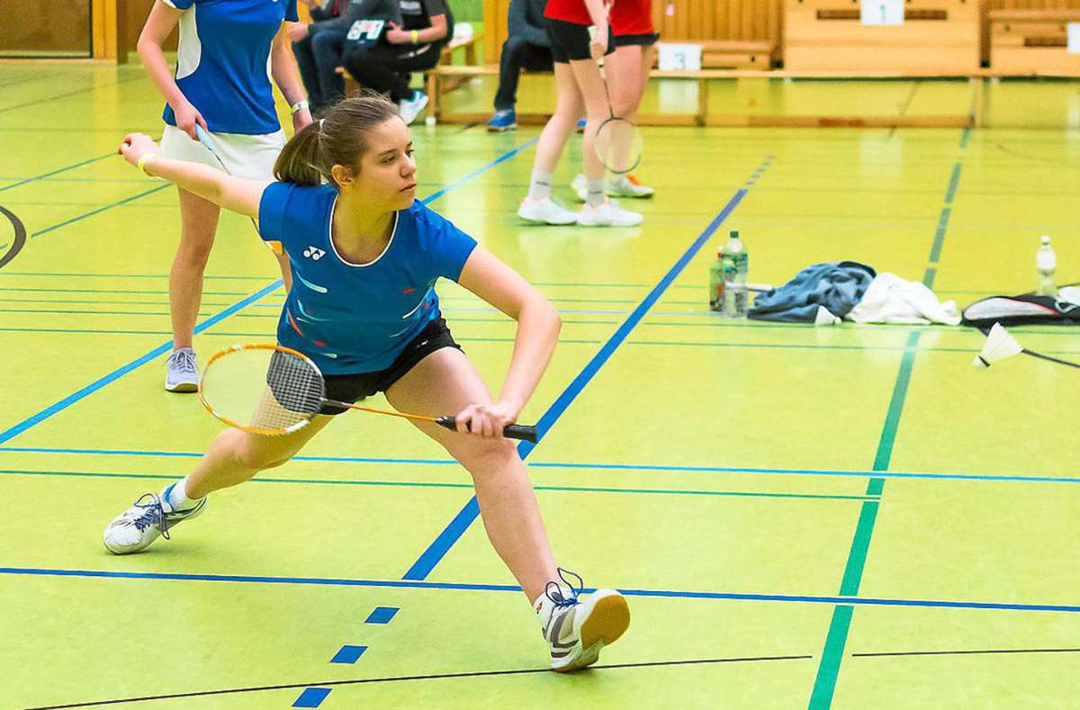 Schon gut in Form ist das Haigerlocher Badminton-Talent Nadja-Christine Reihle Foto: Reihle