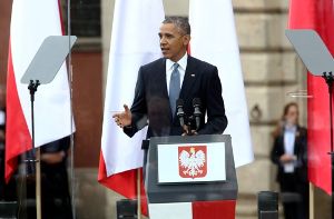 US-Präsident Barack Obama hat bei seiner Rede in Warschau Russland eindringlich davor gewarnt, Nato-Partner in Osteuropa anzugehen. Foto: dpa