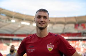 Bleibt er oder geht er? Sasa Kalajdzic hat noch Vertrag beim VfB Stuttgart. Foto: IMAGO/Eibner
