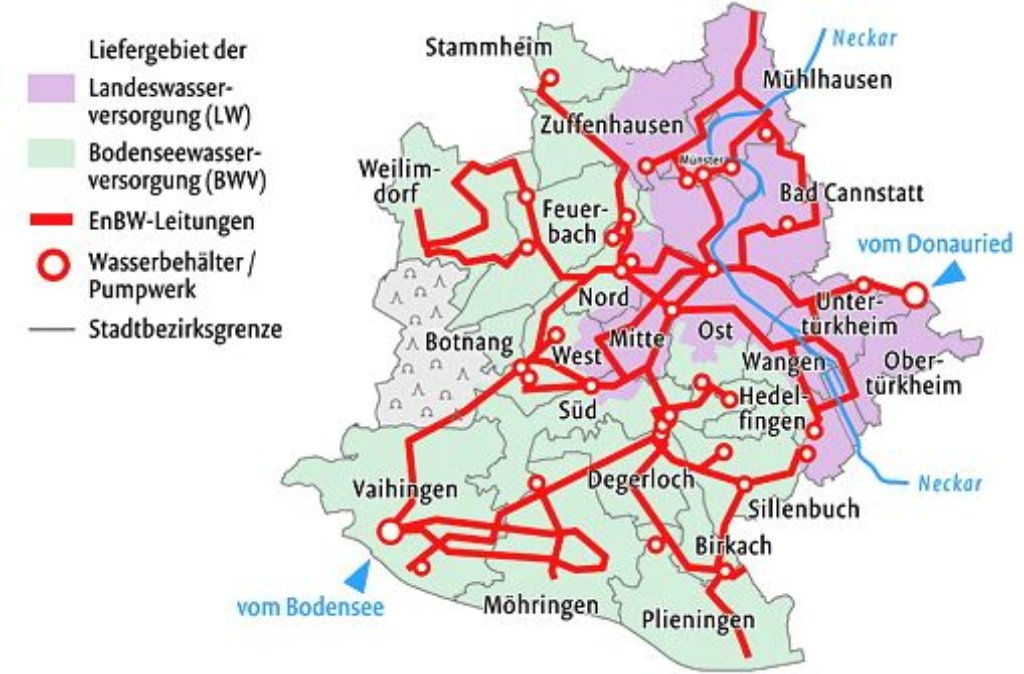 Je zur Hälfte der Bodensee und Donauried stillen den Durst der Stuttgarter.