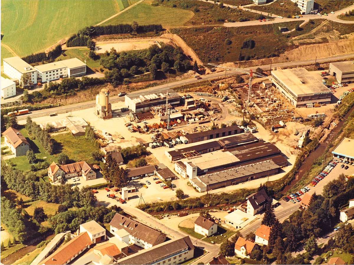 Unser Bild zeigt eine ältere Aufnahme des Hermann-Firmengeländes am Standort Auf dem Moos.Foto: Firma Hermann
