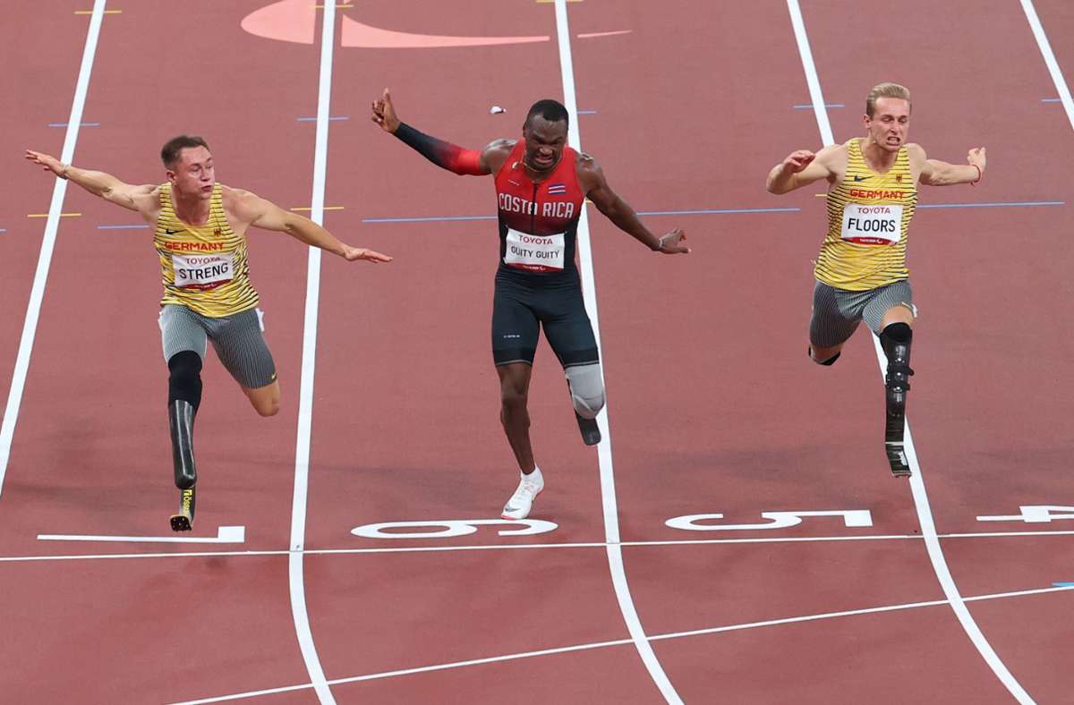 Felix Streng (links) gewann Gold über die 100 Meter. Foto: dpa/Karl-Josef Hildenbrand