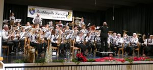 Das große Orchester der Musikkapelle Bitz beendete das Jahr mit einem fulminanten Konzert. Foto: Schwarzwälder Bote
