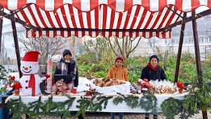 Schüler erleben    ihren   eigenen Weihnachtsmarkt