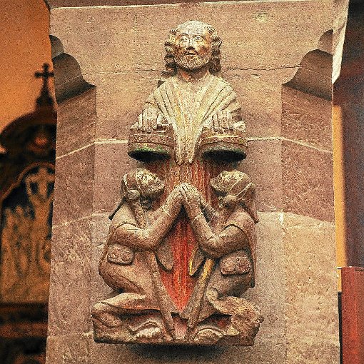 Jakobus krönt zwei Pilger: Die berühmte Sandsteinplastik findet sich im Villinger Münster. Ursprünglich stammt sie aus der Nordstetter Kapelle. Foto: Kienzler Foto: Schwarzwälder-Bote