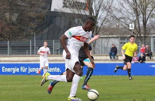 Prince Osei Owusu trifft spät für den VfB Stuttgart (Archivbild). Foto: Lommel