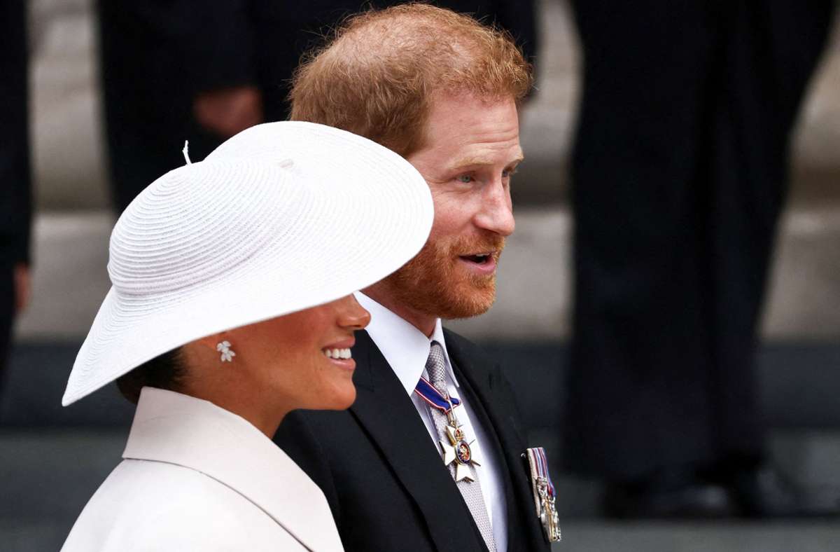 Prinz Harry und Herzogin Meghan treffen zur Dankes-Messe in der St. Paul’s Kathedrale ein.