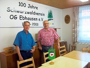 Wolfgang Fiebiger (links),  der erste Vorsitzende des SWV Ebhausen    und sein Kassier Robert Braun  machen sich Sorgen um die Zukunft ihres Vereins.  Foto: Mikulcic Foto: Schwarzwälder-Bote