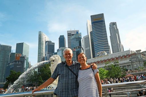 Zwei Tage verbringen Klaus und Ute Ummenhofer in Singapur. Die Architektur hier ist faszinierend. Foto: Ummenhofer Foto: Schwarzwälder Bote
