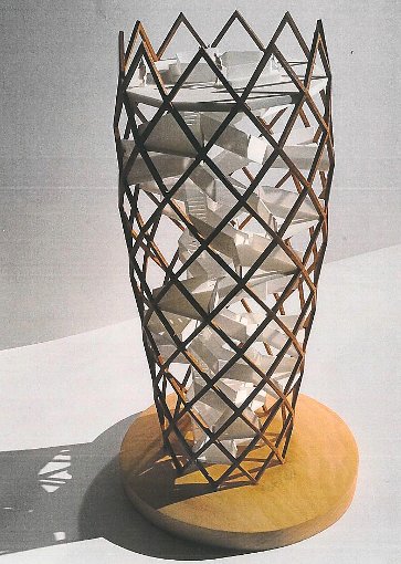 Das Modell des Weißtannenturms verdeutlicht die filigrane Konstruktion. Foto: Stadtverwaltung