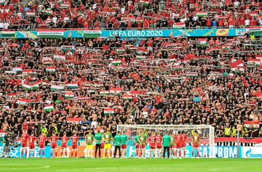 Volles Stadion in Budapest: Ungarn gibt sich in Sachen Corona locker. Foto: dpa/Robert Michael