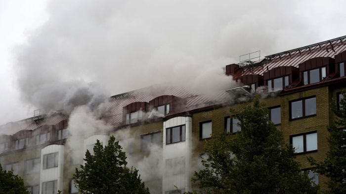 Explosion und Brand in Göteborg